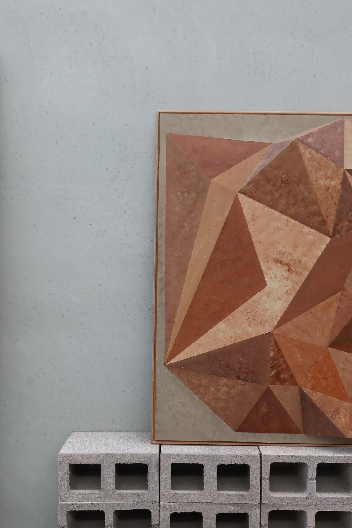 Soft Monument terracotta relief and painted surface